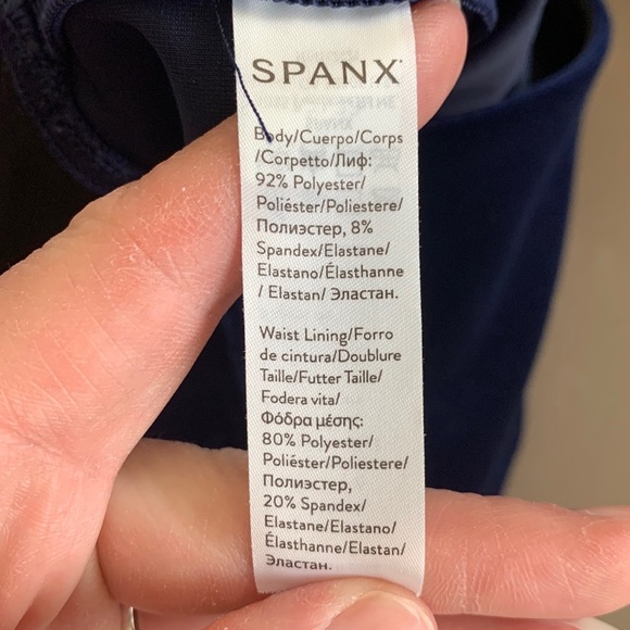 Spanx navy velvet leggings sz med - Picture 9 of 10